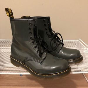 Doc Martens! Gray Patent Leather, Size 9